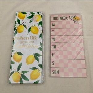 Lemon Notepad Set - Weekly Planner & Notes